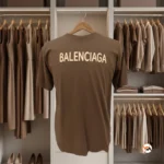 Balenciaga Brown T-Shirt Iconic Men Casual Top – Balenciaga Brown T-Shirt – photo 2