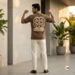 Balenciaga Brown T-Shirt Iconic Men Casual Top – Balenciaga Brown T-Shirt – photo 4