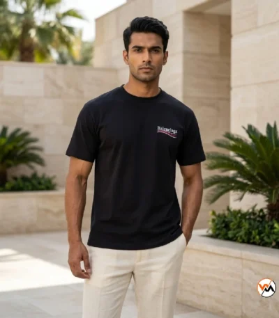 Balenciaga t shirt Black Mens Essential Casual Top – Balenciaga t shirt – photo 1