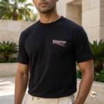 Balenciaga t shirt Black Mens Essential Casual Top – Balenciaga t shirt – photo 2