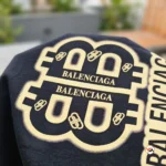 Balenciaga t shirt mens navy blue graphic printed crew neck short sleeve casual top – Balenciaga t shirt – photo 4