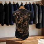 Black graphic t-shirt for men featuring an exclusive tiger motif – graphic t-shirt for men – photo 2