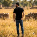 Black graphic t-shirt for men featuring an exclusive tiger motif – graphic t-shirt for men – photo 5