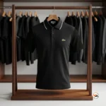 Black Polo T-Shirt for Men featuring an iconic tailored silhouette – Black Polo T-Shirt – photo 2