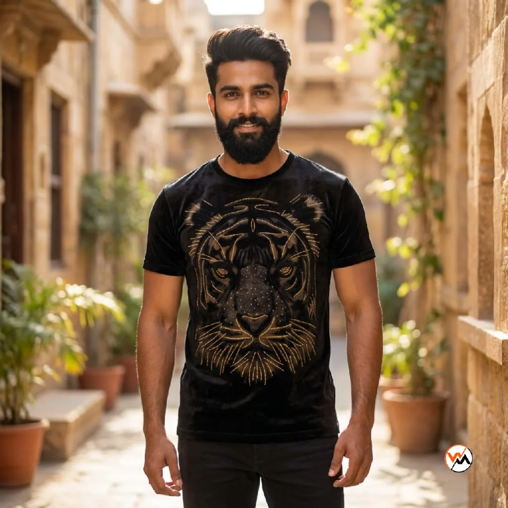 Black tiger print t shirt for men with exclusive styling – black tiger print t shirt Black tiger print t shirt for men with exclusive styling – black tiger print t shirt – photo 1