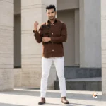 Brown Printed Casual Shirt For Men Essential Style – printed casual shirt – photo 5