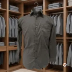 Essential Grey Mens Shirt with Classic Collar – mens shirt – photo 2