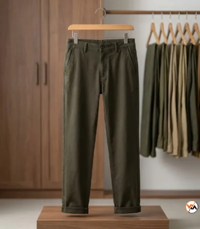 Essential olive green trousers for men – olive green trousers – photo 1