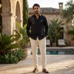 Exclusive Black Embroidered Mens Shirt for Elite Styling – mens shirt – photo 4