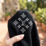 Exclusive Black T-Shirt with Diamond Monogram Design for Men – Black T-Shirt – photo 3
