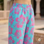 Exclusive Floral Women's Co-ord Set with Vivid Blue and Pink Tones – Women's Co-ord Set – photo 5