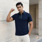 Exclusive Men Navy Blue Polo T-Shirt with Embroidered Detailing – Navy Blue Polo T-Shirt – photo 2