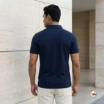 Exclusive Men Navy Blue Polo T-Shirt with Embroidered Detailing – Navy Blue Polo T-Shirt – photo 3