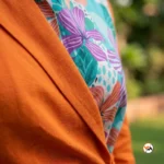 Exclusive Orange Co-ord Set with Floral Inner Shirt – Orange Co-ord Set – photo 2
