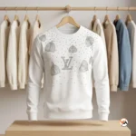 Exclusive White Mens T-Shirt with Rhinestone Embellishments – White Mens T-Shirt – photo 1