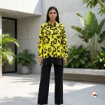 Exclusive Women Floral Co-ord Set in Yellow – Floral Co-ord Set – photo 1