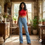Flare jeans deliver an essential classic light wash style for women seeking versatile everyday denim wear. – flare jeans – photo 1