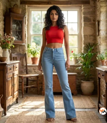 Flare jeans deliver an essential classic light wash style for women seeking versatile everyday denim wear. – flare jeans – photo 1