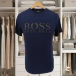 Hugo Boss Navy Blue T-Shirt for Men - Signature Style – Hugo Boss Navy Blue T-Shirt – photo 2