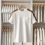 Iconic Louis Vuitton Mens T-Shirt with Branded Shoulder Straps – mens t-shirt – photo 2