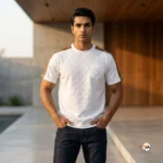 Iconic Louis Vuitton Mens T-Shirt with Branded Shoulder Straps – mens t-shirt – photo 4