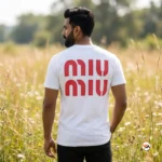 Iconic Men White T-Shirt with Red Print – white t-shirt – photo 3