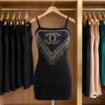 Iconic Women's Black Cami Top with Crystal Embellishments – women's black cami top – photo 3