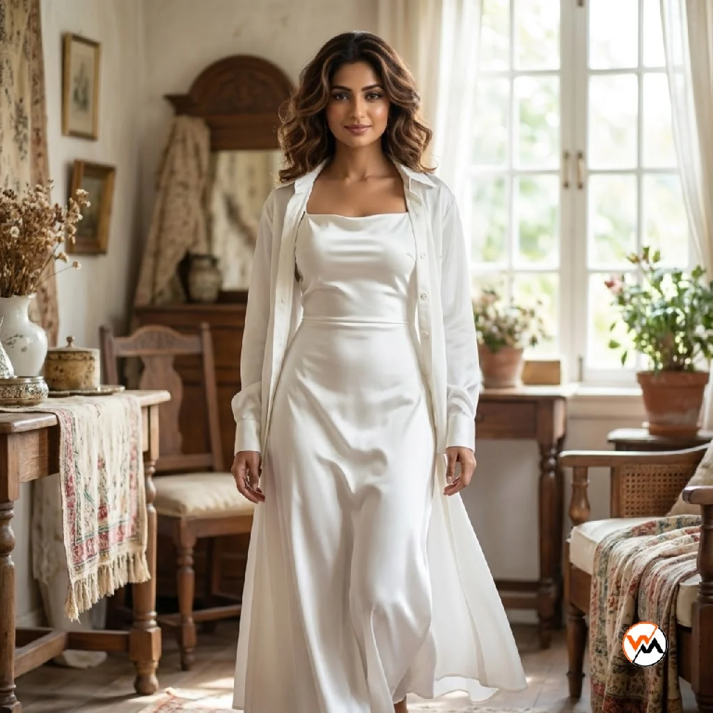 Luxurious White Bodycon Dress Set With Matching Outer Shirt For Women – white bodycon dress Luxurious White Bodycon Dress Set With Matching Outer Shirt For Women – white bodycon dress – photo 1