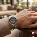 Luxury skeleton dial men watch with steel band – skeleton dial men watch – photo 2