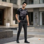 Men black t shirt with bold tiger print graphic for men – men black t shirt – photo 5