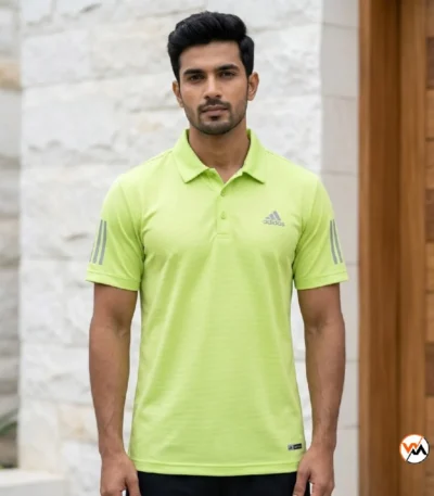 Men Lime Green Polo T-Shirt Ultimate Fit – Lime Green Polo T-Shirt – photo 1