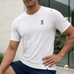 Men's Athletic T-Shirt - Essential White Running Top – Mens Athletic T-Shirt – photo 1