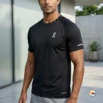 Mens black active t shirt essential workout top – mens black active t shirt – photo 1