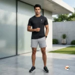 Mens black active t shirt essential workout top – mens black active t shirt – photo 3