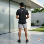 Mens black active t shirt essential workout top – mens black active t shirt – photo 4