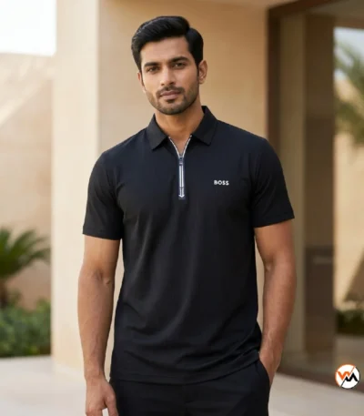 Mens Black Boss Polo Shirt For Ultimate Style – Mens Black Boss Polo – photo 1