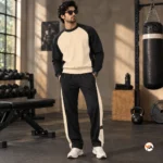Men's Black Co-ord Set Featuring Signature Contrast Paneling – Men's Black Co-ord Set – photo 1