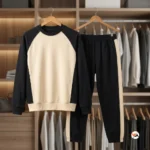 Men's Black Co-ord Set Featuring Signature Contrast Paneling – Men's Black Co-ord Set – photo 2