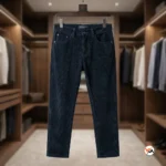 Mens black corduroy jeans featuring an essential slim cut – black corduroy jeans – photo 2