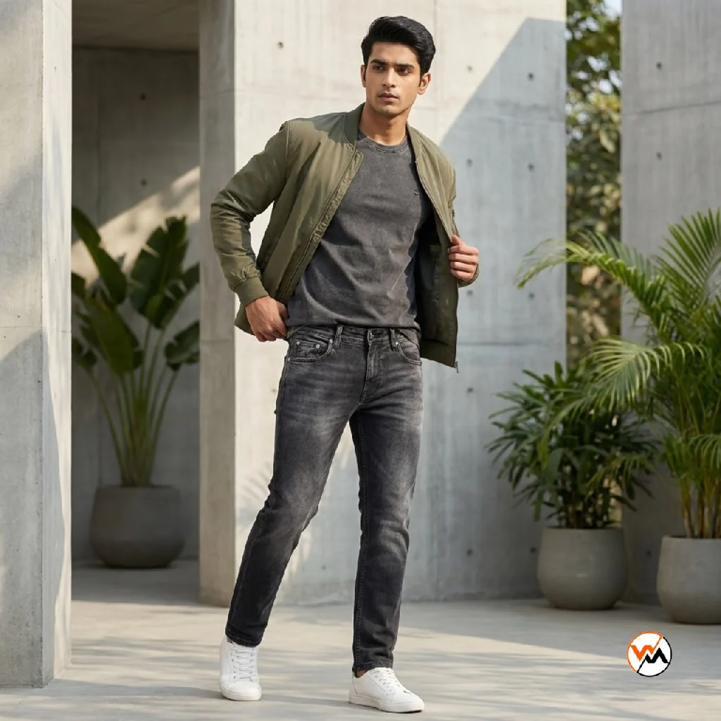 Mens black jeans Essential denim for men with washed finish – mens black jeans – photo 1