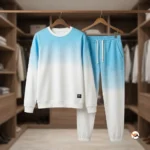 Men's blue co-ord set featuring an iconic ombré design for a modern wardrobe look – blue co-ord set – photo 2