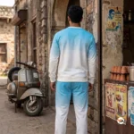Men's blue co-ord set featuring an iconic ombré design for a modern wardrobe look – blue co-ord set – photo 3