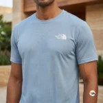 Mens blue t shirt by The North Face featuring essential perforated styling – blue t shirt – photo 1