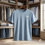Mens blue t shirt by The North Face featuring essential perforated styling – blue t shirt – photo 2