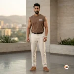 Mens Brown Tank Top Essential Mood of the Day T-Shirt – Mens Brown Tank Top – photo 4