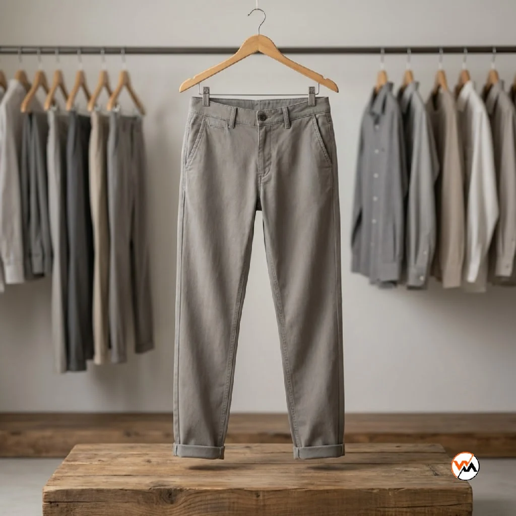 Mens Casual Trousers Ultimate Grey Cotton Pants – mens casual trousers – photo 1