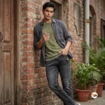 Mens Charcoal Black Slim Fit Jeans Ultimate Vintage Style – mens charcoal black jeans – photo 3