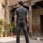 Mens Charcoal Black Slim Fit Jeans Ultimate Vintage Style – mens charcoal black jeans – photo 5