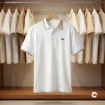 Mens classic white polo t shirt with contrast tipping – white polo t shirt – photo 2