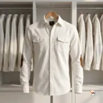 Mens Corduroy Shirt Essential with Brown Elbow Patches – Mens Corduroy Shirt – photo 2